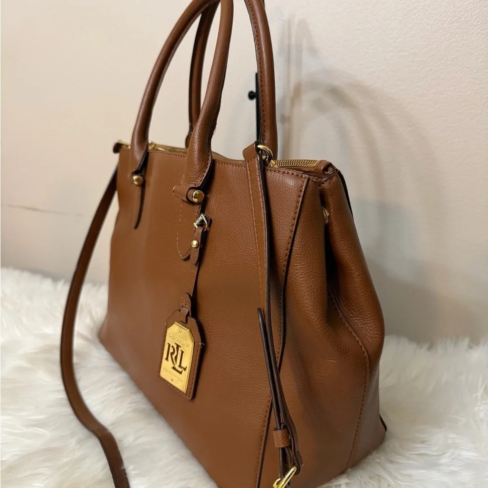 Lauren Ralph Lauren Tan Leather Satchel